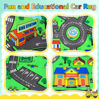 Road Car Rug,City Road Rug for Kids,5x7 Ft Kids Floor Play mat,and Car Carpet Play Mat with Realistic Colors – Perfect for Children and Non-Slip for Classroom,Playroom and Bedroom