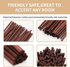 VFULIE 100PCS Reed Diffuser Sticks, 10 Inch Natural Rattan Wood Sticks Essential Oil Aroma Diffuser Sticks Refill Replacement for Aroma Fragrance (Brown and White)