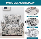 KRFOONN 2 Piece Chair Covers Printed Sofa Covers Couch Covers Washable Armchair Sofa Couch Slipcover Furniture Protector with Elastic Bottom for Living Room (Armchair, Color33), Small