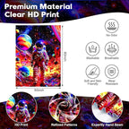 NYZE Astronaut Space Tapestry for Bedroom, Glow in the Dark Room Decor Wall Tapestries, Cool Galaxy Planet Wall Hanging, Wall Hanging for Men Guys Gamer Room Dorm Living Room 60x80 in
