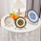 Boloyo "X Shape Acrylic Bowl Display Stand, 4.5 Inch 1PC Clear Acrylic Bowl Plate Platter Dish China Porcelain Display Holder Easel Base for Home Kitchen School Art Display
