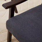 KEIKI Mid-Century Modern Accent Chair with Solid Wood Frame, Retro Inspired Wingback Chair for Stylish Interiors