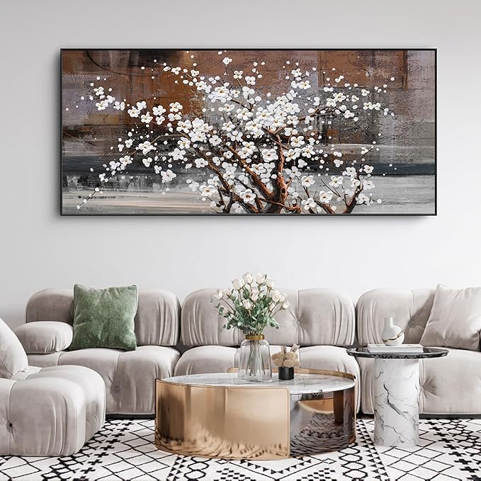 KLAKLA Extra Large Wall Art 86x39 Inches - Tree Huge Canvas Picture Wall Decor Living Room Oversized Artwork for Walls Bedroom Office Decoration Modern Frame Wall Art