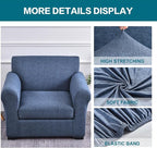 KRFOONN 2 Piece Chair Covers Printed Sofa Covers Couch Covers Washable Armchair Sofa Couch Slipcover Furniture Protector with Elastic Bottom for Living Room (Armchair, A1), Small