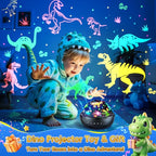 PIKOY Dinosaur Toys for Kids 3-8 | 3D Films & 31 Colors & & 360° Rotate & Timer | Dinosaur Night Light Projector Toys for 2-10 Year Old Boys Room Decor Gift for Boys Jurassic World Jurassic Park Toys