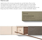 Aesop Murasaki Aromatique Incense | Fresh, Woody Resins of Hinoki and Warm Spice | with Kanuma Pumice Holder | 33 Sticks