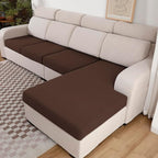 100% Waterproof Couch Cushion Covers, Replacement Sofa Cushion Covers, Stretch Individual Sofa Seat Cushion Slipcovers Furniture Protector for Kids Pets (3-Piece Sofa Cushion Cover, Chocolate)