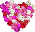 Valentine's Day Rattan Balls 36pcs&Valentines Day vase Filler&Valentine Bowl Filler&Decorative Balls for Bowls Decoration for Home Decoration Valentine's Day Decoration