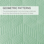 Exclusivo Mezcla Ultrasonic Twin Quilt Bedding Set, Lightweight Mint Green Bedspreads Soft Modern Geometric Coverlet Set for All Seasons (1 Quilt and 1 Pillow Sham)
