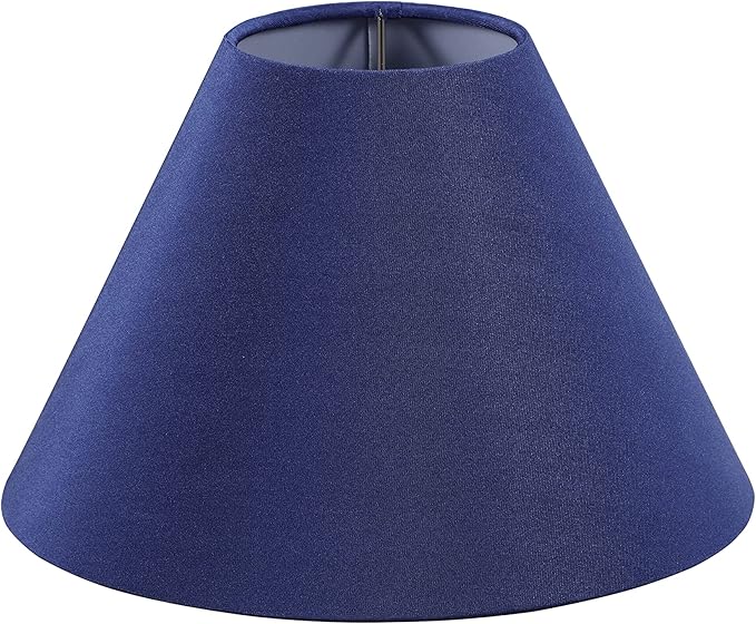 Aspen Creative 56033, Hardback Empire Transitional UNO Lamp Shade, Cobalt Blue, 4" Top x 10" Bottom x 7" Slant, Slip UNO 33mm