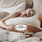 Bedsure Cotton Duvet Cover Queen - 100% Cotton Waffle Weave Milk White Duvet Cover Queen Size, GentleSoft™ and Breathable Bedding Set for All Season, 3 Pieces, 90"x90"