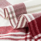 Red and White Plaid Throw Blanket for Couch,50"X60" Super Soft Cozy Warm Home Decorative Throws with Tassels for Bed Sofa Picnic