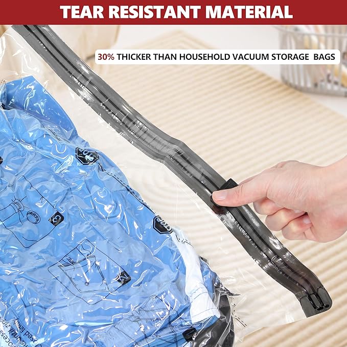 SUOCO Travel Vacuum Bags with Portable Electric Pump, 15 Combo (5L/5M/5S) Compression Packing Seal Cubes for Clothing Suitcase Luggage Organizer, Space Saver Clothes Storage Bags