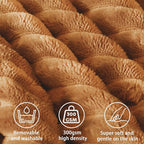 Headboard Wedge Pillow + A Long Neck Roll Pillow Body Pillow，Large Headboard Pillow with Removable Cover (Brown, Twin：39x8x20 inches)