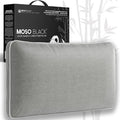 Queen Size Cooling Pillow - 100% Viscose Made from Bamboo Infused with Charcoal - Eco-Friendly Firm Bed Pillows for Back and Stomach Sleepers - Hypoallergenic Comfort for Better Posture (Silver)