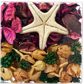Ocean Style Potpourri Bag, Rose Fragrance Dried Flowers, Potpourri Bowl Filler, Petals vase Filler, Handmade Starfish, Home and Bathroom Decorations