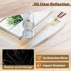 Antok Full Length Mirror, 81"x41" Floor Mirror with Stand,Standing Hanging Leaning Irregular Mirrors for Bedroom Living Room Entryway,Tear Drop Style,Silvery