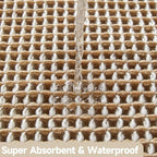 Waffle Bath Mat, Boho Bathroom Rugs Non Slip Washable Super Absorbent Quick Dry Bath Mat Farmhouse Bathroom Decor, 24"x16" Khaki and White
