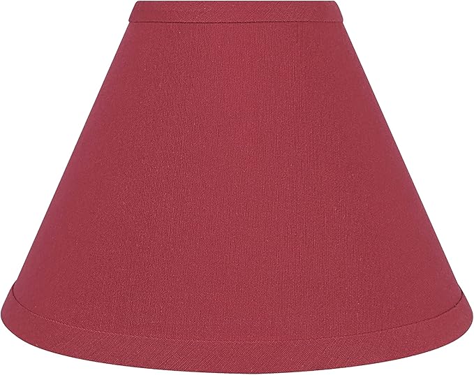 Aspen Creative 58755, Hardback Empire Transitional UNO Lamp Shade, Blood Red, 4" Top x 10" Bottom x 7" Slant Height, Slip UNO 33mm