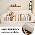 HAOMAIJIA Non-Slip Couch Arm Covers Set of 2 Waterproof Armrest Covers for Sofa, Soft Recliner Arm Chair Covers Washable Chenille Sofa Arm Cover Furniture Protectors (Brown, 23.6" x 27" 2 Pack)