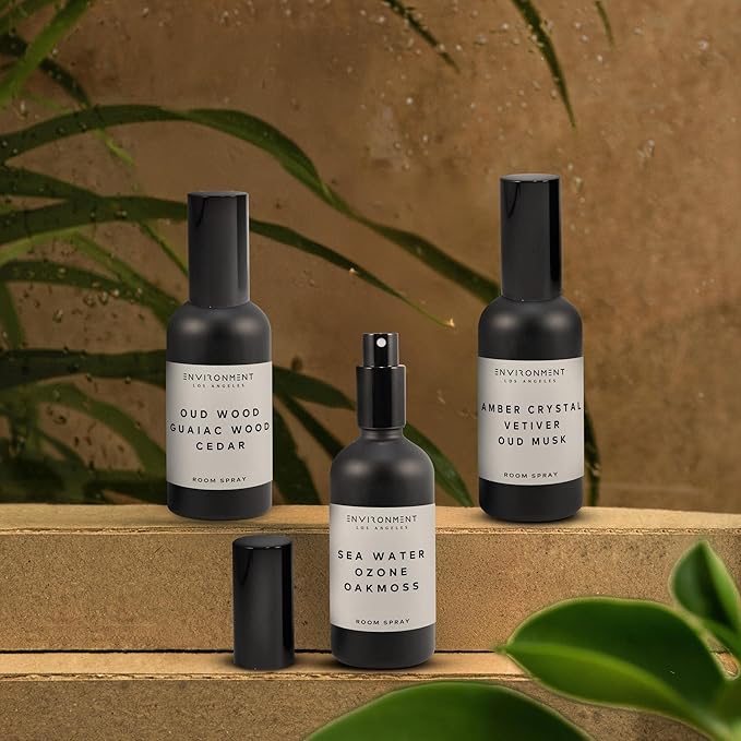 ENVIRONMENT Inspired by 5-Star Resort 1HT Room Spray, 100ml Air Freshener (Santal | Tonka | Musk) Home Fragrance Accessories, Room Perfume, Room Deodorizer, Vegan & Cruelty-Free
