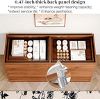 6 Drawer Dresser,47" Wide Mid Century Chest of Drawers,Wooden Bedroom Drawer Dresser with 6 Storage Drawers for Bedroom,Living Room,with Anti-Tipping Device,Dark Walnut