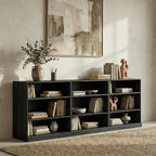 Casaphoria 31" H Wooden Bookshelves, 3 Tier Heavy Duty Bookshelf with Adjustable Shelves, Farmhouse Bookshelf with 16" Deep Storage Space for Living Room,Bedroom & Home Office