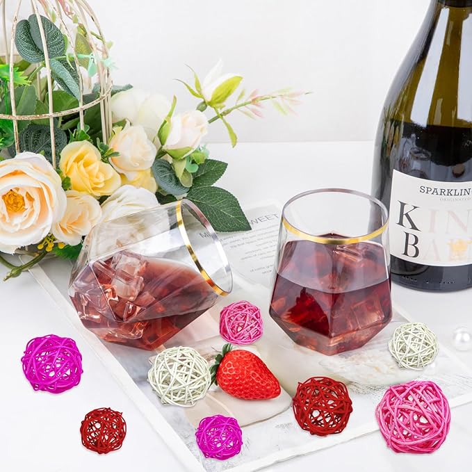 Valentine's Day Rattan Balls 36pcs&Valentines Day vase Filler&Valentine Bowl Filler&Decorative Balls for Bowls Decoration for Home Decoration Valentine's Day Decoration