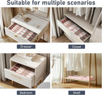Joyoldelf Sock Drawer Organizer Divider 4 Packs Underwear Organizer, 2 x 24 Cell + 2 x 16 Cell Closet Organizers and Storage Sock Holders for Storing Socks, Handkerchiefs, Ties, Belts (Pink)