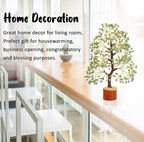 Green Jade Chakra Tree of Life Crystal Tree for Positive Energy, Feng Shui Home Decor - Handmade Gemstone Tree, Money Tree Bonsai - Green Healing Crystals, Wealth & Good Luck Stones Spiritual Gift