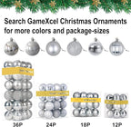 Silver 8.0" Extra Large Christmas Ornaments - Christmas Tree Decoration Balls Shatterproof Hanging Shiny Balls for Birthday Holiday Wedding Decorations Set of 2pcs