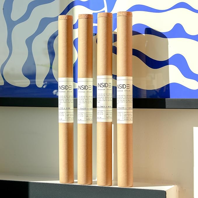 Oud & Rose Incense Sticks – 11 Inch Bamboo and Natural Wood Blend – Clean-Burning, Low Smoke – 1 Hour Burn Time – 20 Sticks.