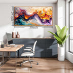 ZHAOSHOP Abstract Wall Art - Colorful Wall Decor for Teen Bedroom - Large Canvas for Painting With Wooden Frames Size 29"x 59"