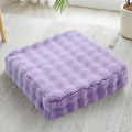 22 inches Floor Pillow for Adults - Large Meditation Cushion with Thick Foam & Soft Tufted Cover - Premium Outdoor Square Floor Cushion Seat - Yoga Pillows for Sitting On Floor - Light Purple