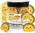 Positive Taco Jar - 60 Emotional Support Affirmation Cards New Year Birthday Gifts For Women Men Teens Friends Coworkers Mom Sisters Teacher Valentines Decor Basket Gift Self Care White Elephant Gifts