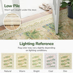 Lessymo Dining Room Rugs for Under Table, 6x9 Washable Floral Area Rug for Living Room, Non Slip Low Pile Carpet for Bedroom, Stain Resistance Cottagecore Farmhouse Nursery Office Decor, Beige Sage