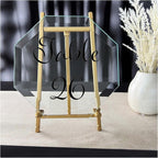 Bard's Satin Gold-toned Metal Easel, 7" H x 4.25" W x 4.5" D
