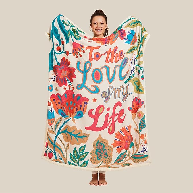 HORIMOTE HOME Sherpa Blanket for Winter, Soft Warm Blanket, Reversible Fleece Blanket for Women, Girls & Mom, Gifts for Your Loved One Throw Blanket for Birthday, Christmas 60"x80"