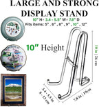 AMT 10 Inch Acrylic Plate Display Stand - Holder + Frame, Picture, Decorative Plate, Book, Photo Easel