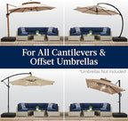 Best Choice Products 330lb Cantilever Offset Patio Umbrella Base, Heavy-Duty Outdoor Stand, Sand Water Fillable Weights Set w/Easy-Fill Spouts – Black