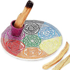 Chakra Palo Santo Holder Burner - Handcrafted Metal Incense Holder | Perfect Spiritual or Meditation Gift (4.5 inch)