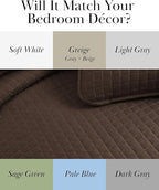 Southshore Fine Living, Inc. Twin XL Bedspread Quilt Set, Dorm Room Bedding Essentials, Stain Resistant, Machine Washable Bed Spread, XL/Twin Brown Comforter Set w/Pillow Sham, Chocolate Brown