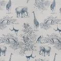 Peel and Stick Wallpaper - 17.5x118in Animals Pattern, Blue and White Vinyl, Modern Home Deco