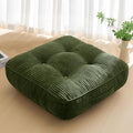 6" Washable Floor Pillow Cushion for Adults, Meditation Cushion Pillow, Large Square Floor Sitting, Removable Tufted Corduroy Cover, for Tatami Living Room or Yoga, 22x22 Inch, Machine Washable
