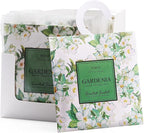12 Pack Large Gardenia Scented Sachets – Hanging Closet & Drawer Deodorizer & Air Freshener, Long-Lasting Aroma
