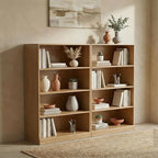 Casaphoria 49" H Wooden Bookshelves, 4 Tier Wide Bookshelf with Adjustable Shelves, Deep Farmhouse Bookshelf for Living Room,Bedroom & Home Office