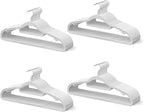 40 Pack Thin Space Saving Hangers, No Slip Clothes Hangers with Non Slip Textured and 360° Hook - Plastic Hanger, Closet Organizer for Shirt, Pants, Suit, Skirt, Coat - White