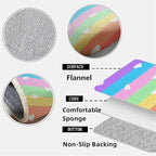 Soft Rainbow Area Rugs Girl's Bedroom Fluffy Colorful Rugs Cute Floor Mats Furry Children's Play Mats White Cloud Rainbow Prints Living Room Kids Room Nursery Home Decor 2x4ft
