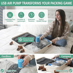 35 Pack Vacuum Storage Bags with Rechargeable Wireless Portable Electric Pump, Vacuum Seal Space Saver Bags for Clothing, Pillows, Blanket, Bedding, Comforters
