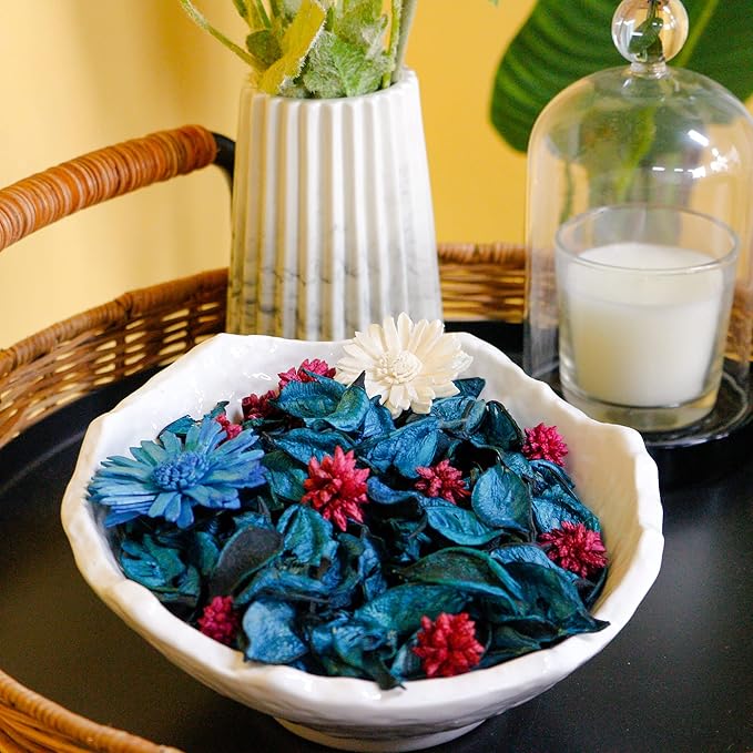 Spring Potpourri Bags, Ocean Scented Potpourri Bowl Filler, Dried Flower, Home Fragrance Sachet,Beach Vase Decor (Blue Ocean)-Mini